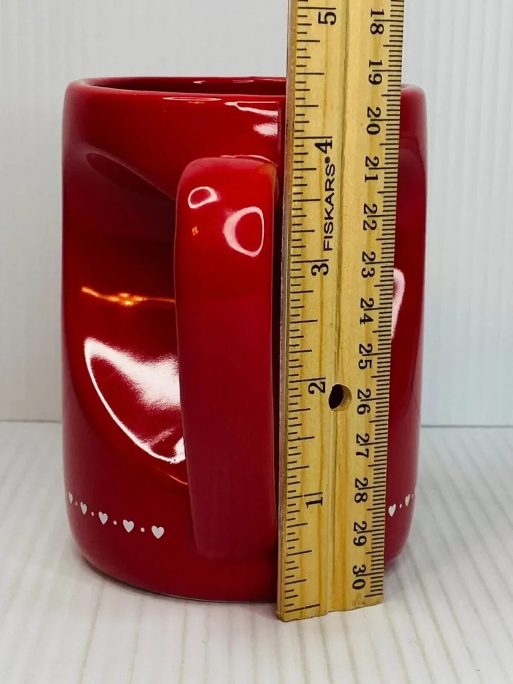 Krispy Kreme Doughnuts Red Heart Handle Coffee Mug Ceramic 3D Collectible
